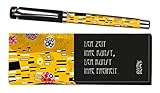 gustav klimt kuss wien Hochwertiges Material: Der Tintenroller aus Metall schreibt schön, flüssig und kratzt nicht
