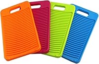 Vista 6 de Mini tabla de lavar de plástico para el hogar, mini tabla de lavar portátil para el hogar (verde)