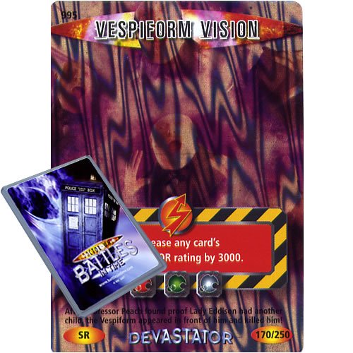 Doctor Who Single Card : Devastator 170 (995) Vespiform Vision Dr Who Battles in Time Super Rare Card