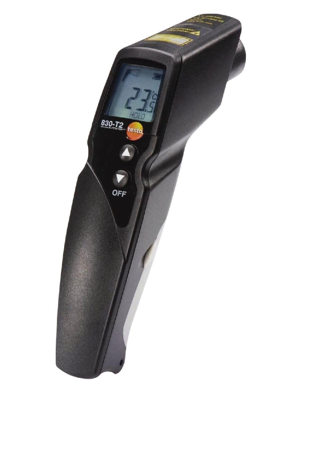 Testo 830-T2 - Termómetro por infrarrojos con indicador láser de 2 haces (óptica 12:1)