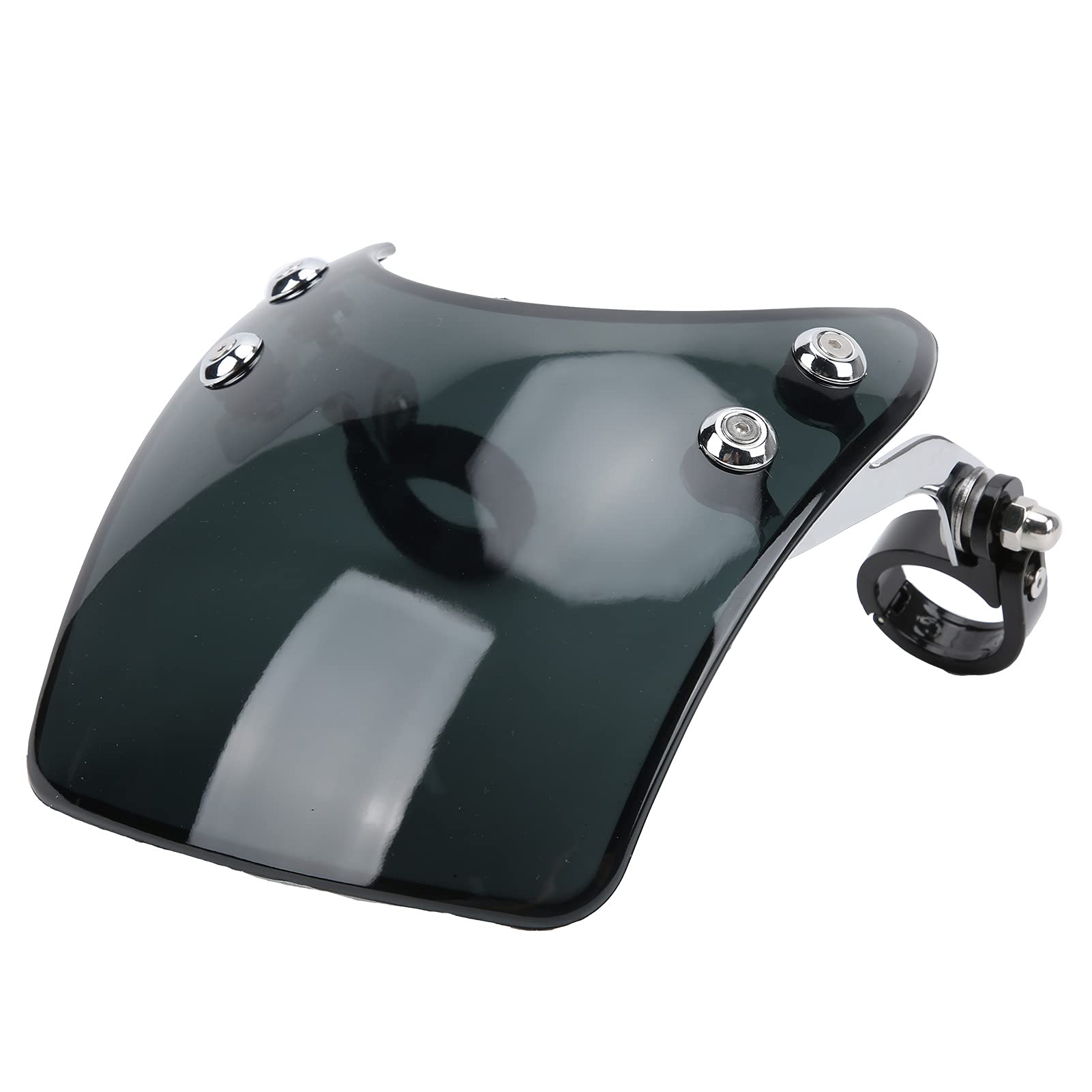 Generic Cupolino per Moto, Cupolino Regolabile a 180° per Forcella Anteriore da 1,5-1,6 Pollici, Parabrezza Resistente per Modelli XL, Materiale Acrilico (BLACK)
