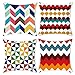 Carttiya Fundas de Cojines 45x45 (4Pcs), Funda de Cojines para Decoracion Sofá, Cojines para Sofá Originales de Material Algodón y Lino, Estilo Geométrico