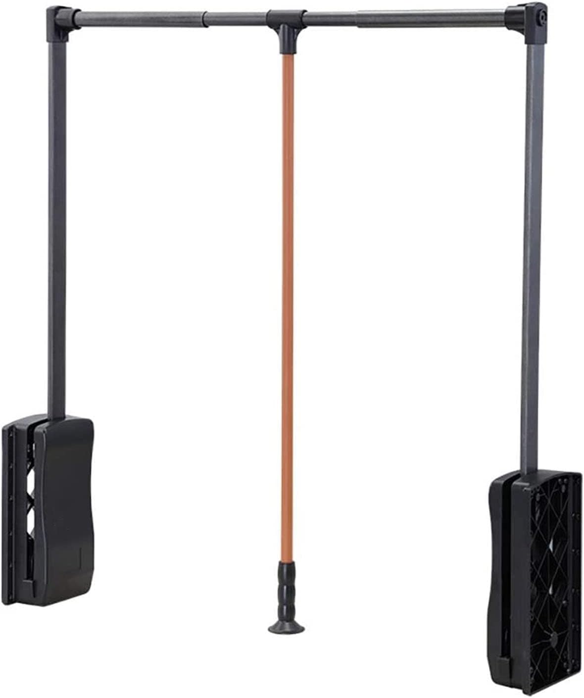 Closet Hanging Rod, Lift/Pull Down Wardrobe Clothes Rail Adjustable Width Clothing Hanger,(540-690mm)