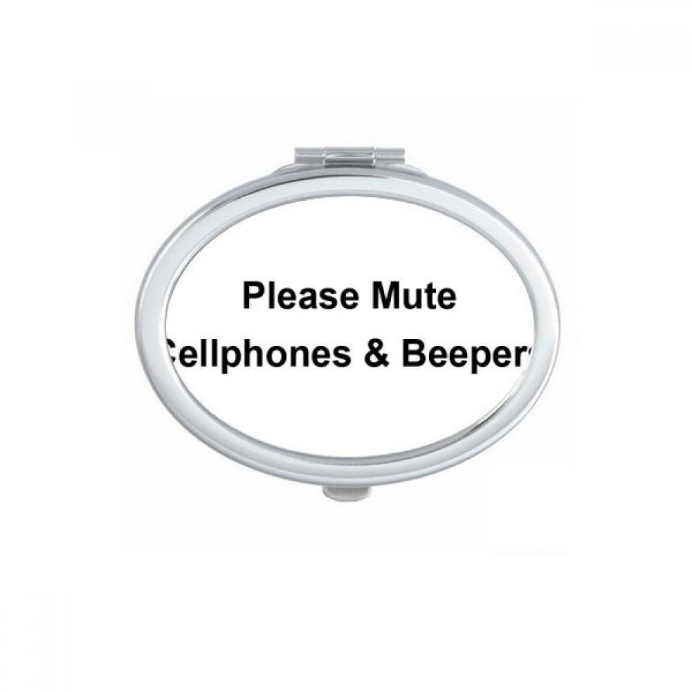 Miroir de poche ovale noir compact Motif Symbole Unique Miroir de maquillage nomade