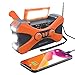Produktbild Solar RadioTragbar Kurbelradio DynamoRadio Mit AM/FM, Eingebaute 10000mAh Wiederaufladbare Batterie, LED Taschenlampe, LED Leselampe, SOS-Alarm Für Notfall Ourdoor