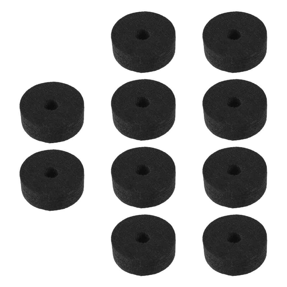 Nicear 10Pcs Jazz Drum Felt Pads Cymbal Replacement Accessories Pads Cymbal Stands Suitable For Drum Kit Replacement Parts