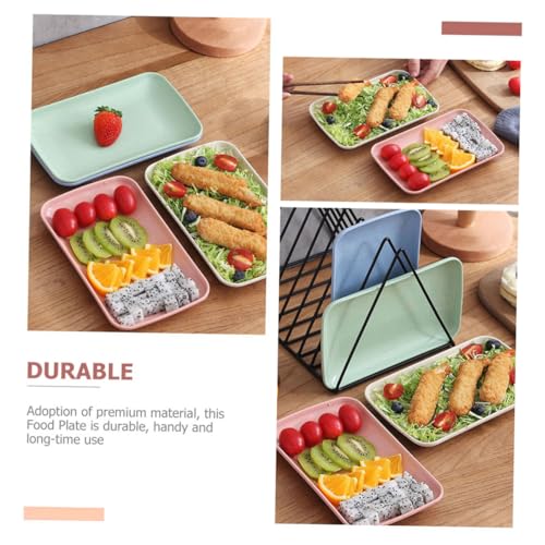 Set de 4 platos rectangulares multi-color para sushi miniatura 6