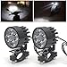 2 Pieces Lampe de Projecteur 4 LED Lumière Feu Phare Antibrouillard Universel pour Moto Bateaux Voitures Camions 12V-85V