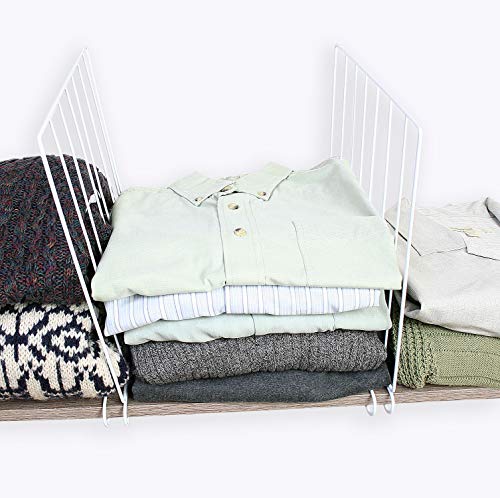 Covers For The Home Sturdy Set of 4 Wire Shelf Dividers – for Solid Shelves – (4 pcs Total)