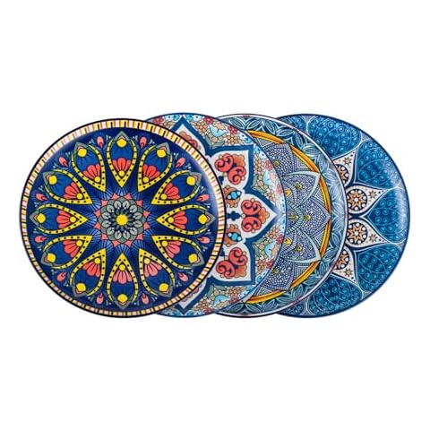 UNICASA Mandala Style Dessert Plates Set Cover