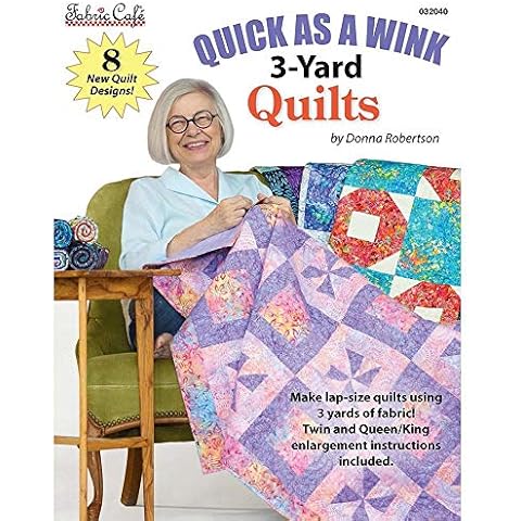 Fabric Cafe Quick as a Wink 3 Yard Quilts Pattern Book, 1 Pack Cover