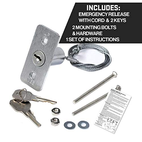 Image of Genie Universal Garage Door Emergency Release Kit, Model GER-R | Keyed Outdoor Emergency Release, for Garages Without Service Doors, Universal, Unlock the Garage Door During Power Outages