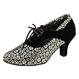 JUODVMP Tanzschuhe Latin Training Damen Contemporary Erwachsene International,Modle YCL318, Gold-5CM Heel-39 EU