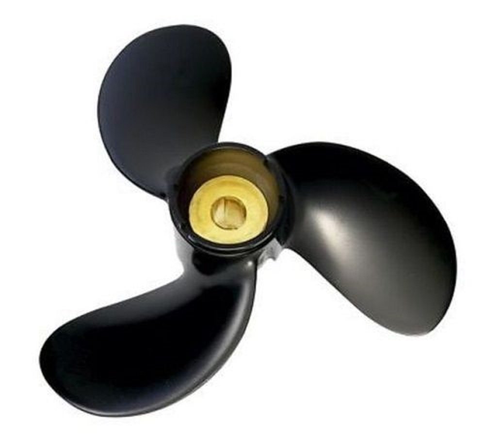 Solas 2011-085-09P Amita 3 Aluminum 3-Blade Propeller - RH, 8.5" Diameter x 9" Pitch x Pin-Spline, Black