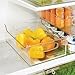iDesign Stackable Storage Bin with Handles for Pantry or Fridge, Clear, Made in USA