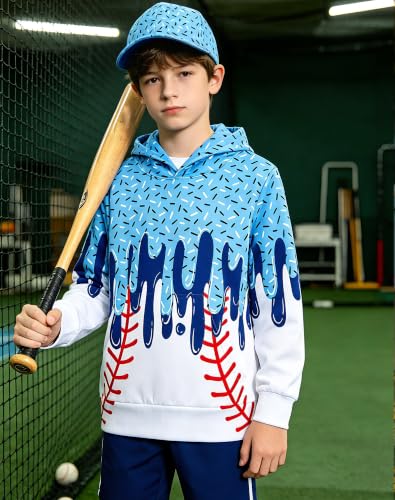 Image of Lovekider Boys Hoodie Kids 3D Print Graphic Pullover Sweatshirt 6-16 Years