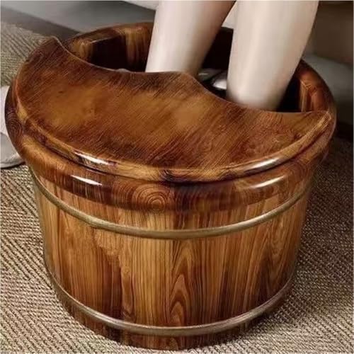 Spa de pies de madera con rodillos masajeadores y tapa miniatura 2