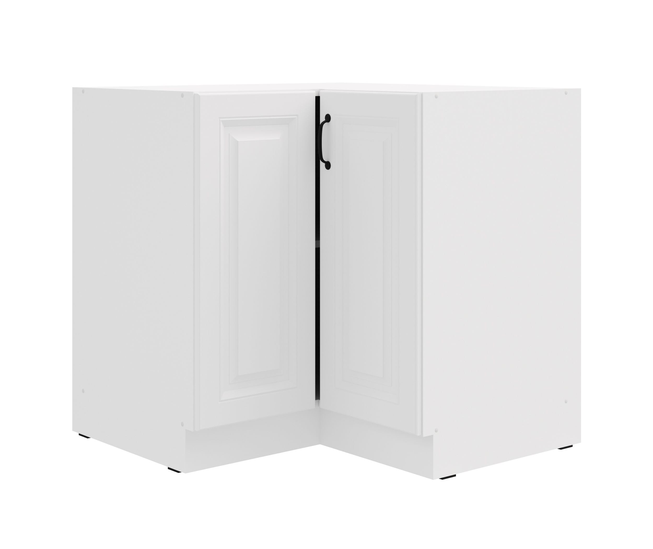 Eckunterschrank 90x90 cm für STILO-Küchenmodell, Weiß (Landhaus-Stil)