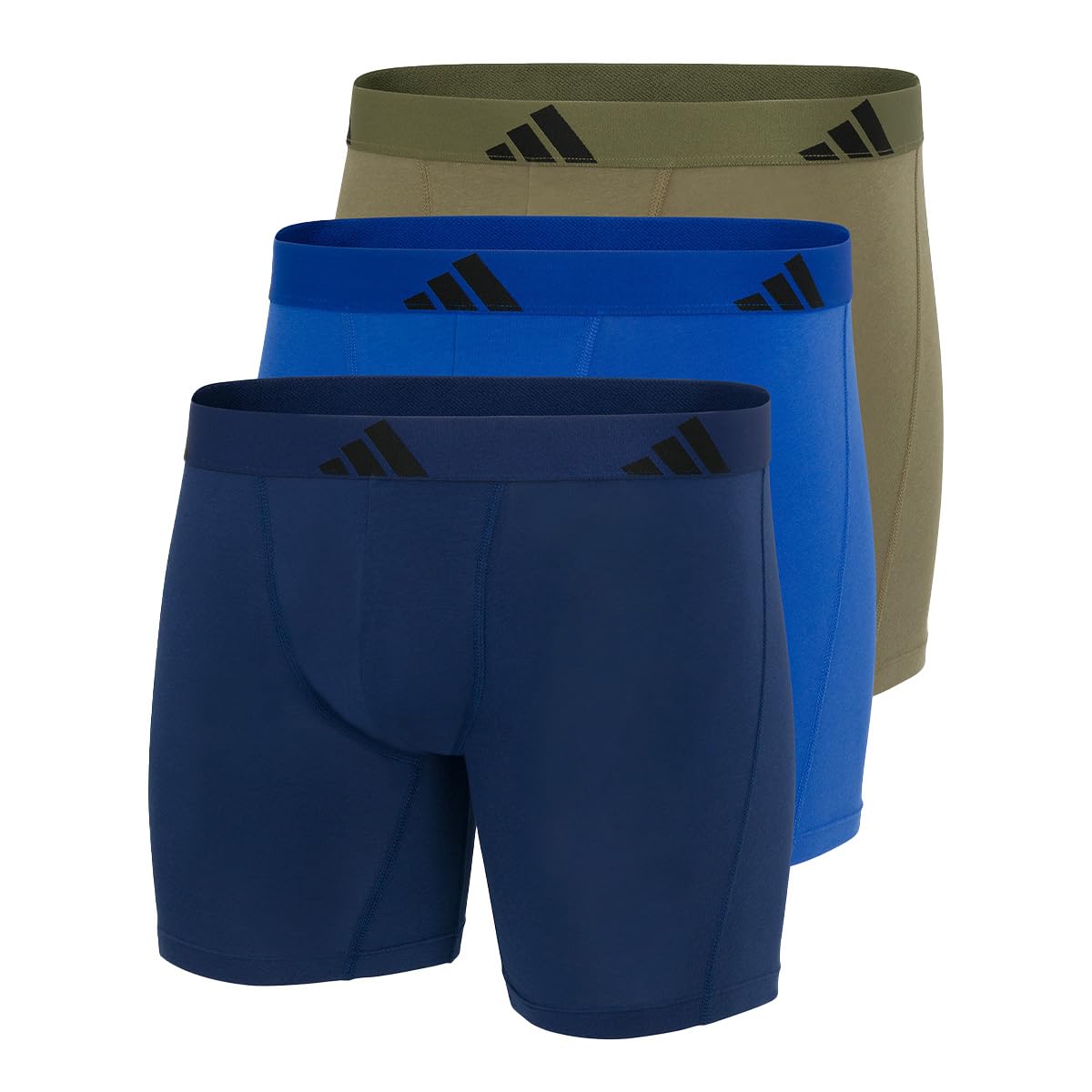 adidas Herren Unterw sche Bosershorts 3er Pack-Boxer Brief 3pk -Active Flex Cotton Boxer Shorts Underwear 901 Assorted S