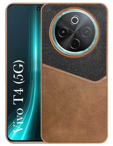 Image of Jkobi Back Cover Case for Vivo T4 (Dual PU Leather Stitch | Professional Minimalist | Soft and Flexible)