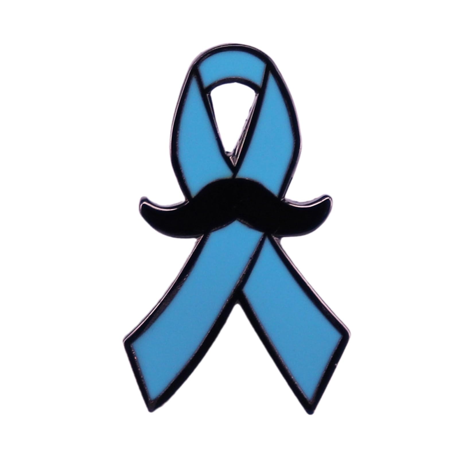 Ashluyak Men's As Picture Shows Health Enamel Lapel Pin Beard Blue Ribbon Brooch Pins Badges Jewelry Gift For Backpacks Shirt Clothing Accessries