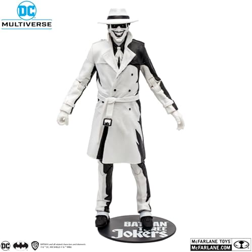 Miniatura 5 de McFarlane Toys DC Multiverse The Joker Designed by Jason Fabok Sketch Edition Figura de acción de etiqueta dorada de 7 pulgadas con ultra