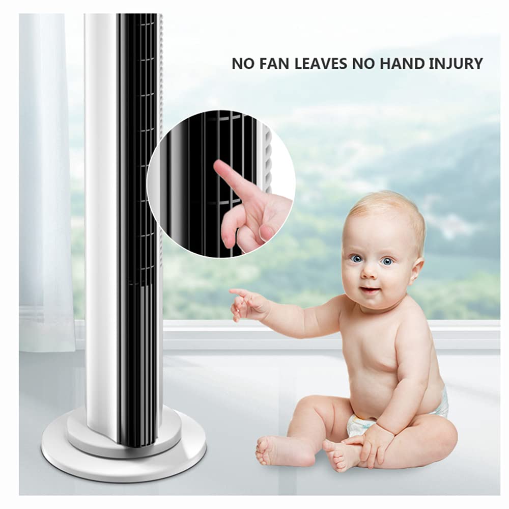 ZXCVB Ventilador De Torre Oscilante,90cm, Oscilación De 80° 45W, 3 Velocidades, 3 Modos Ventilador Super Silencioso,Ventilador Columna Con Mando A Distancia,90cm