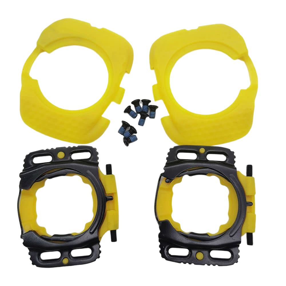 1 paio di tacchetti per scarpe da ciclismo a sgancio rapido non originali di fabbrica, con pedale autobloccante, aerodinamico, per WAHOO SpeedPlay Zero (giallo)