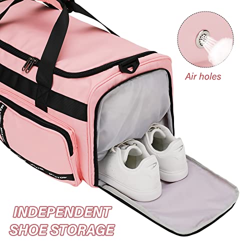 Maxtop Travel Duffle Bag For Women Carry On Tote Weekender Overnight Bag Large Capacity Duffel Bag With Shoe Compartment,Gym Tote Bag With Dry And Wet Separation #TOP3
