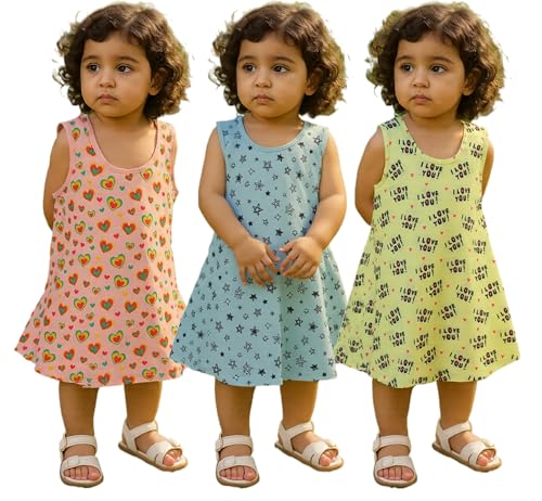 Image of Clothe Funn Newborn Baby Girl Dress (Pack of 2)