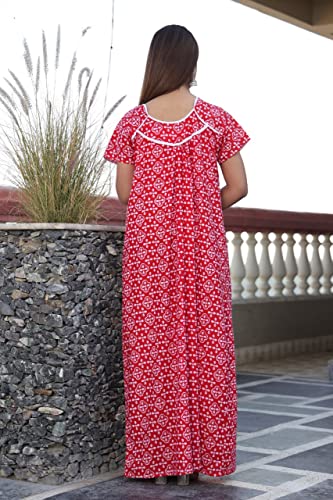 Image of Women's Cotton Solid Maxi Nighty