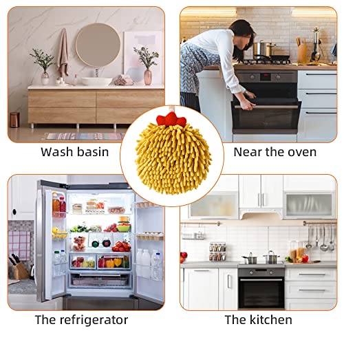 Battilo Pty 4-Pack Chenille Cute Kids Hand Towels With Hanging Loop,Microfiber Plush Absorbent Toddler Hand Hand Towels For Bathroom Kitchen(4Pack) #TOP6