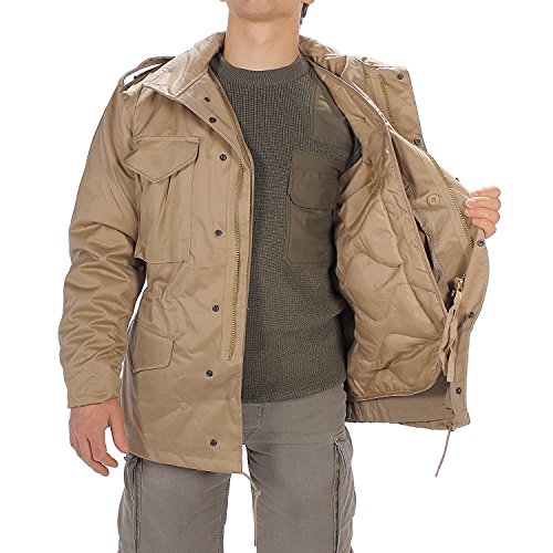 Veste US Import M65 Mil-Tec khaki, parka mixte militaire vintage avec doublure amovible