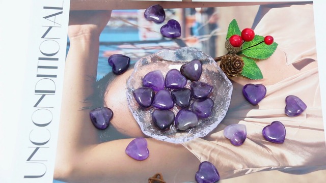 20PCS Crystal Healing Stones Hearts - Natural Gemstone Heart Shapes For Reiki & Chakra