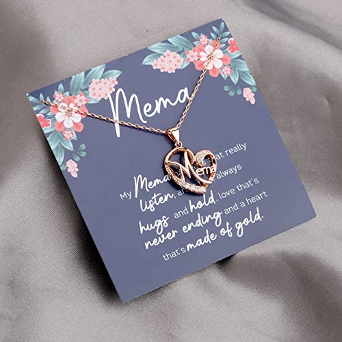 Lywjyb Birdgot Mema Gift Best Mema Ever Gift Grandma Gift from Grandchildren Grandma Birthday Appreciation Gift (Mema ne card RG)4