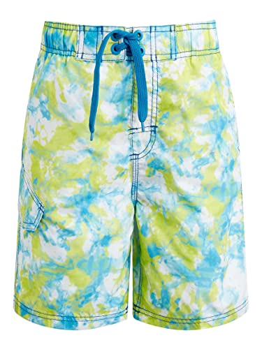 Image of Kanu Surf Boys' Victor Stripe Quick Dry Beach Board Shorts Swim Trunk
