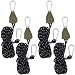 Produktbild alwaiiz 4 Stück Reflektierend Seilratsche, 4m x 4mm Duty Heavy Rope Seilratsche mit Haken, Geeignet für Outdoor-Camping, Zelte, Vorzelte, Tragkraft 68kg(1 Paar), Schwarz