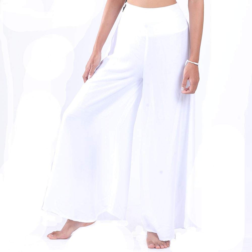Lofbaz Donna Gamba Larga Palazzo Pantaloni Yoga Hippie Harem Flowy