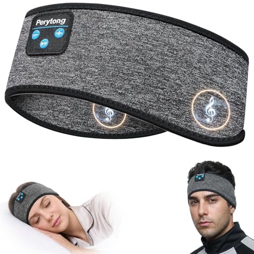Image of Perytong Sleep Headphones Wireless, Bluetooth Sports Headband Headphones with Ultra-Thin HD Stereo Speakers Perfect for Sleeping,Workout,Jogging,Yoga,Insomnia, Air Travel, Meditation (Tungsten Gray)