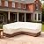 okcool Outdoor Sectional Cover,V Shaped Patio Furniture Covers for 5-Seater Outdoor Sectional Furniture Couch 85"(85''L) x 33.5''D x 31''H, Beige & Brown