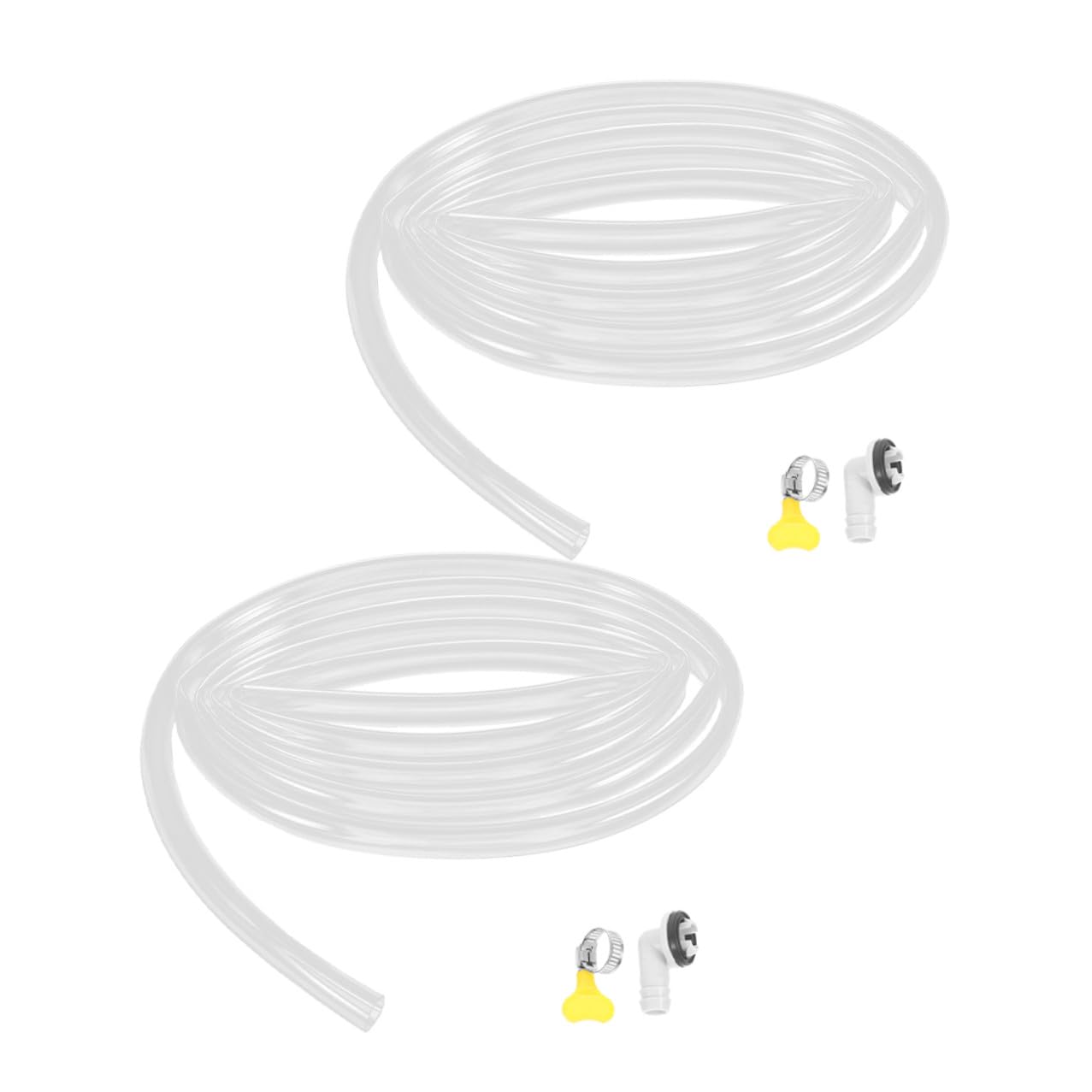 GLEAVI 2 Pezzi Kit Tubo Scarico Condensa per Condizionatore Tubo Flessibile con Raccordi Gomito Metri per Scarico Condizionata e Ufficio