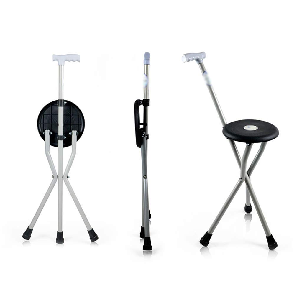 Taboret z trzciny cukrowej, laska w średnim wieku, kijek do chodzenia dla starców, stop aluminium antypoślizgowy ultralekki przenośny, ergonomiczny uchwyt w kształcie litery T, czarny beautiful