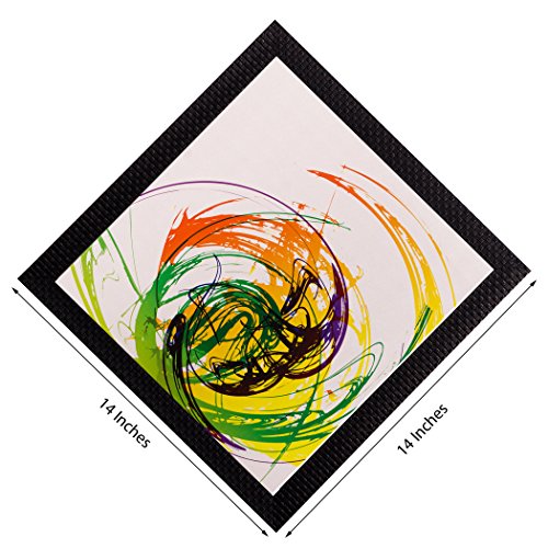 Image of eCraftIndia 'Abstract' UV Art Painting (Synthetic Wood, 36 cm x 36 cm, Matt Textured, FPGK1263)
