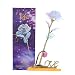 Youyouchard Gold Rose Rose Kit Colored Crystal Rose Led Light with Base, Rose Flower Dipped in Gold with Stand in Gift Box, Gift for Mother's Day,Valentine's Day(Rose)