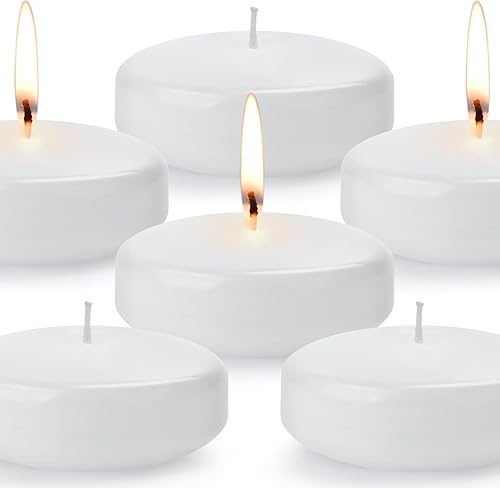 Velas flotantes de 3 pulgadas, paquete de 36 velas flotantes blancasorasrojas, velas de larga duración y sin humo para bodas, cumpleaños, piscina,