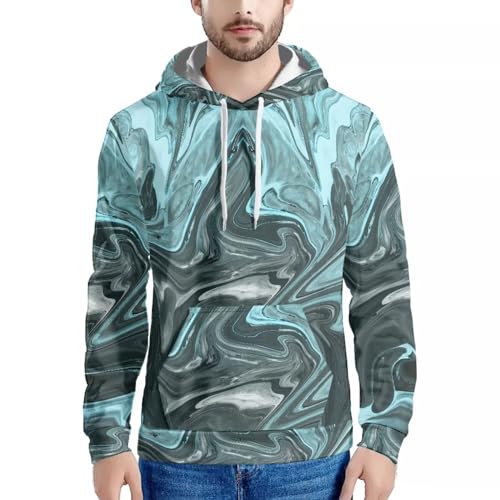 Uasibuni Men's Hoodie Sweatshirt Fleece Hooded Athletic Sweatshirt For Men Personalized Hoodies Long Sleeve Pullover