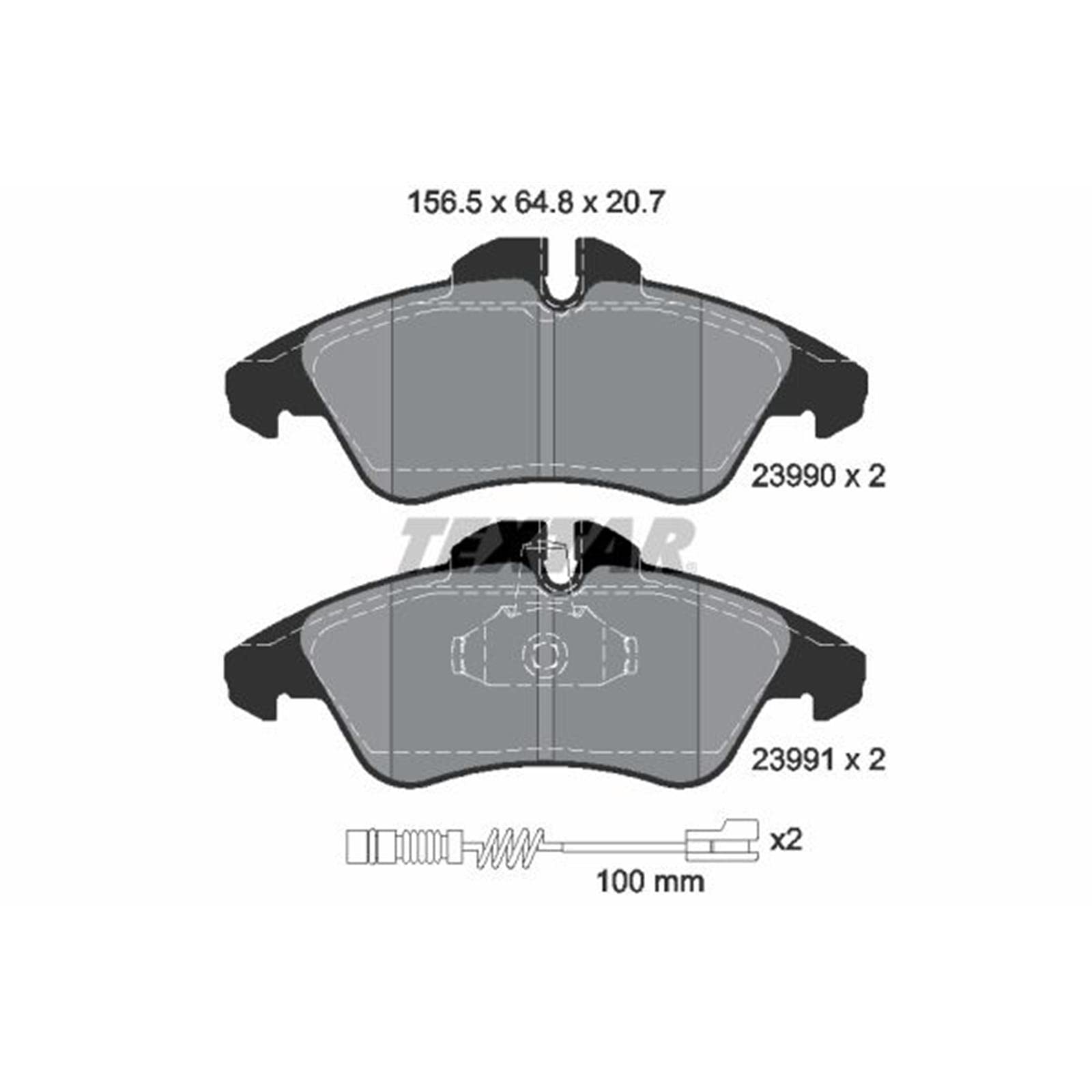 Textar Fren Balatası Ön 901-902-903 Mercedes Spr-Lt 1995-06 2399002