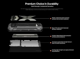 V Max Pro 5G Rugged Smartphone 6.58 Inch 32GB + 512GB 100MP AI Camera 22000mAh 33W 120Hz Dimension 7050 Max Android 14 Phone (Black)