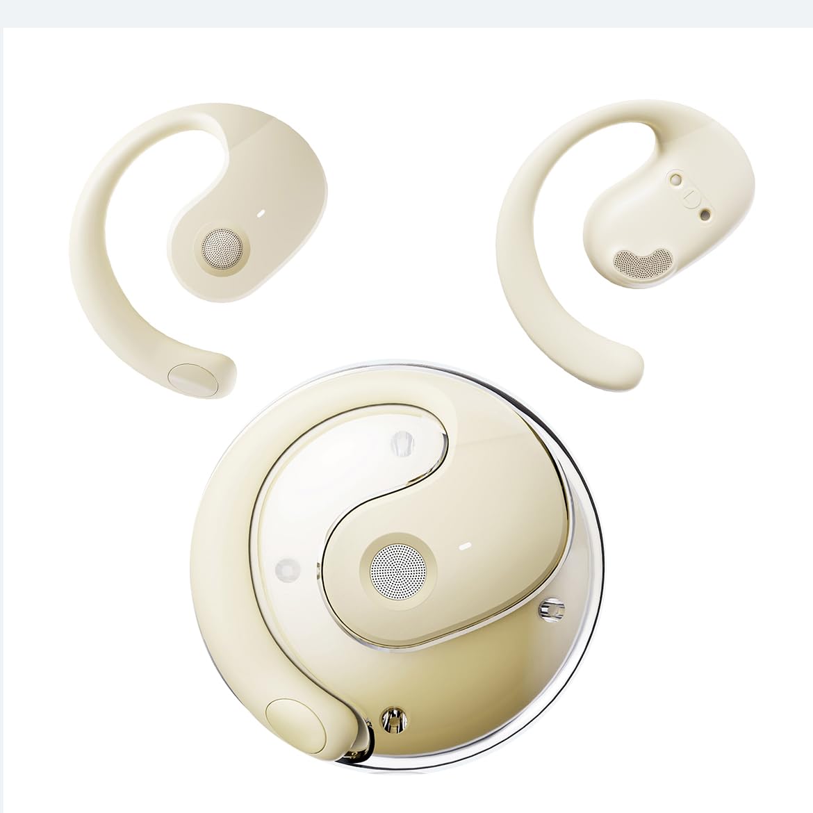 AE-SMART - Planet Bluetooth Earphones Not in Ear Wireless Headphones Т𝖶Ѕ Bluetooth Earhook Stereo Headsets with Mic HD Call IPX5 Waterproof (white)