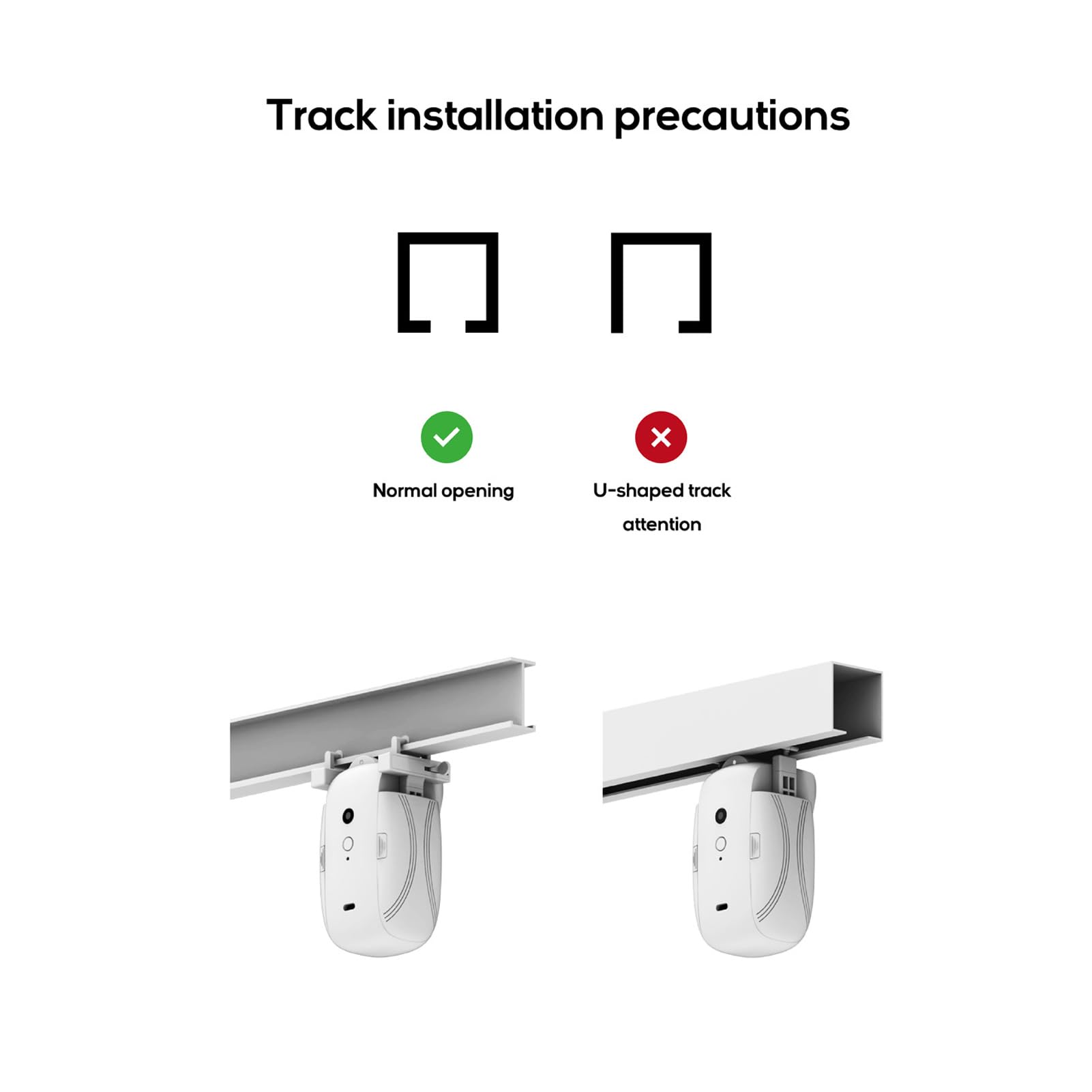 Mengshen Ouvre-rideau électronique automatique pour rails U/T, télécommande mains libres, facile à utiliser, télécommande sans fil, ouverture et fermeture